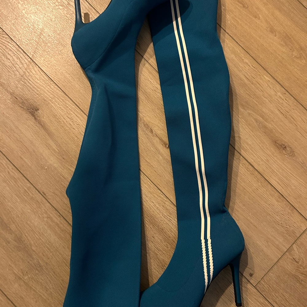 Stylish Blue Knee-High Women's Boots
